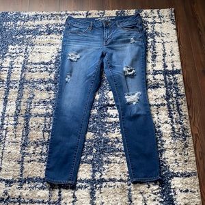 Distressed American Eagle Jeggings